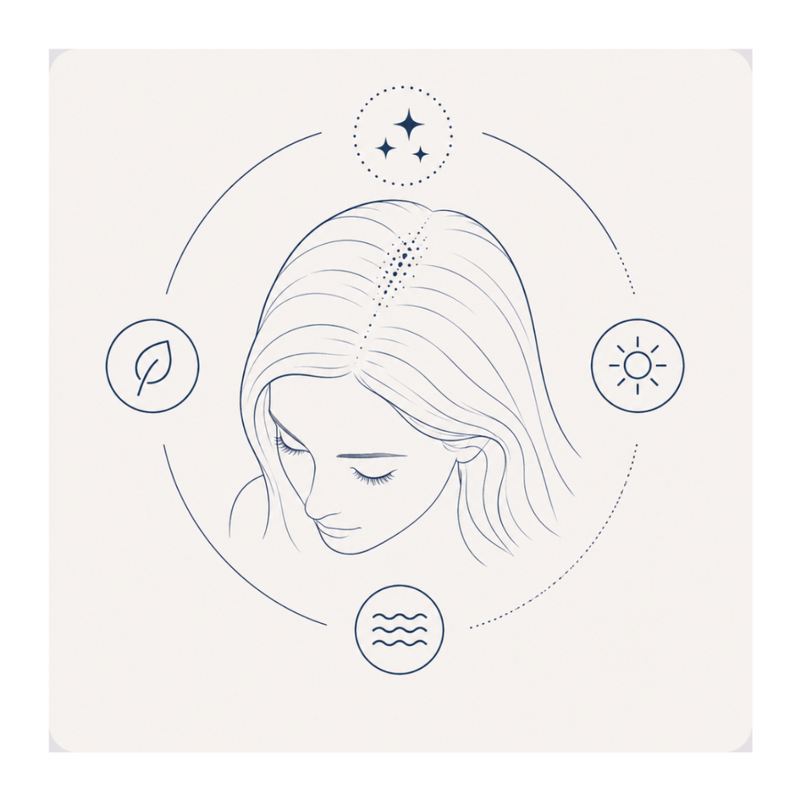 Hair serum ingredient diagram